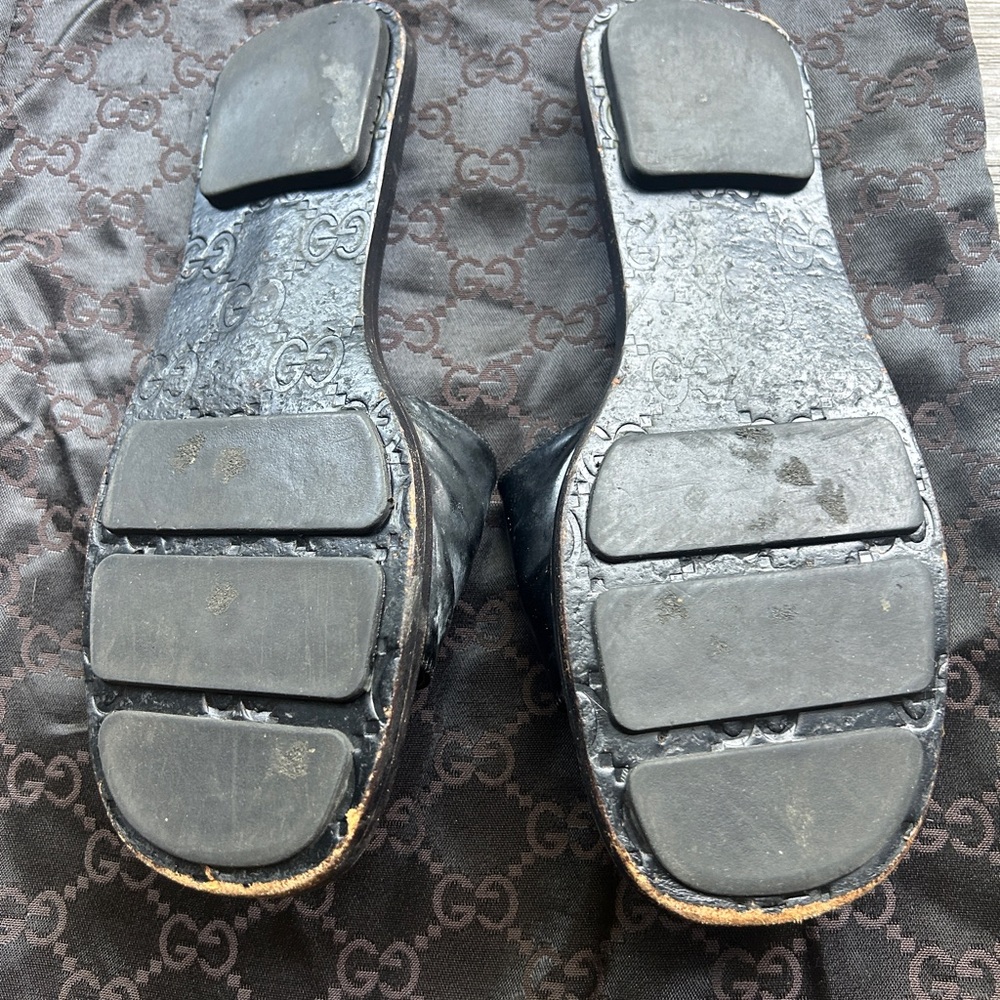 Gucci Black Slide Sandals - Picture 8 of 8